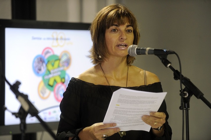 Itziar Nogeras, durante un acto de la Fundación Elhuyar (Monika DEL VALLE / ARGAZKI PRESS)