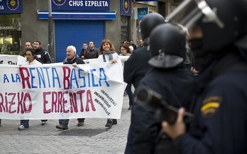 Movilización a favor de la Renta Básica, en el marco de la huelga del 26 de setiembre de 2012. (Jagoba MANTEROLA/ARGAZKI PRESS)