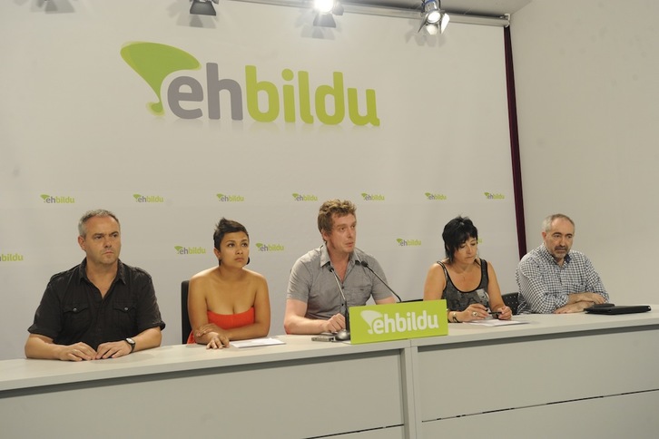 Comparecencia de los representantes de EH Bildu (ARGAZKI PRESS)