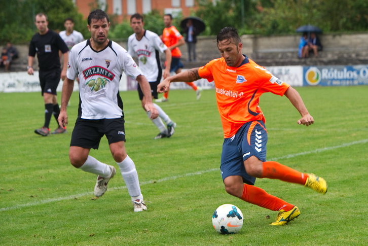 Partido amistoso entre el Alavés y el Tudelano disputado en Agurain. (Idoia ZABALETA/ARGAZKI PRESS)