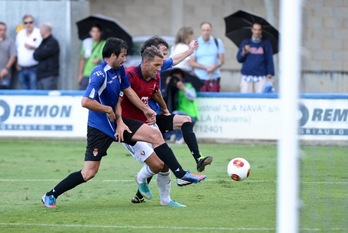 Encuentro amistoso entre Peña Sport y Osasuna disputado en Tafalla. (Iñigo URIZ/ARGAZKI PRESS)