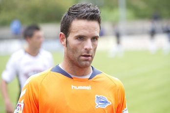 Borja Viguera, durante un encuentro de esta pretemporada (Idoia ZABALETA / ARGAZKI PRESS)