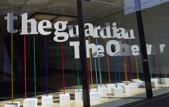 Oficinas de ‘The Guardian’ en Londres. (Andrew COWIE / AFP PHOTO)