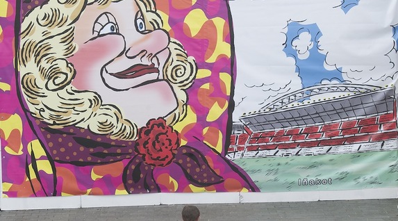 El adiós a San Mamés en la txosna de Moskotarrak.