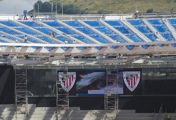 Las obras del nuevo San Mamés no han finalizado, por lo que el partido se jugará en Anoeta. (Luis JAUREGIALTZO / ARGAZKI PRESS)