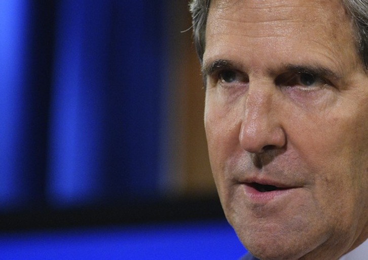 El secretario de Estado John Kerry ayer. (AFP)