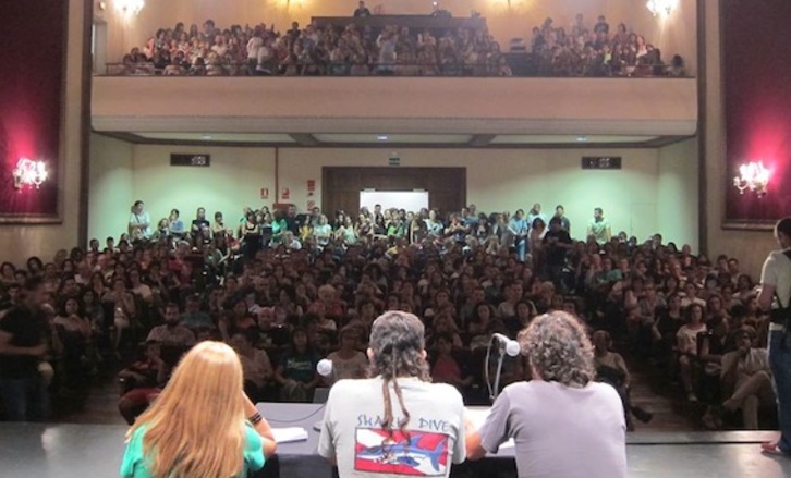 Reunión de la Assemblea de Docents, máximo impulsor de la huelga indefinida. (ASSEMBLEA DE DOCENTS)