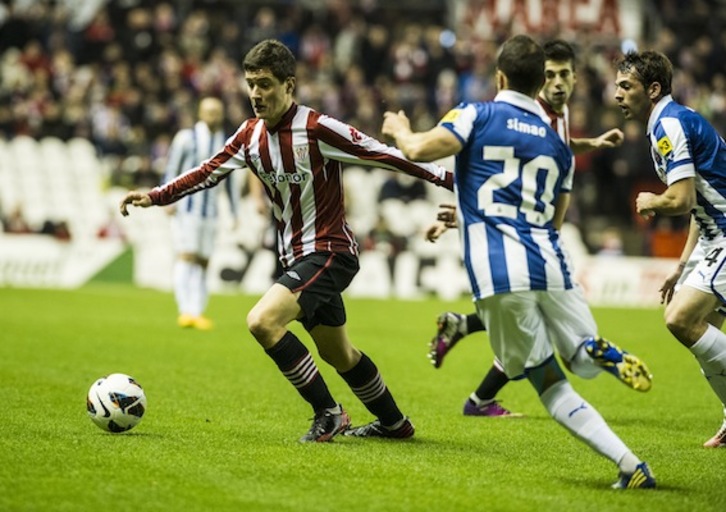 Ander Herrera, en un partido contra el Espanyol. (Luis JAUREGIALTZO/ARGAZKI PRESS)