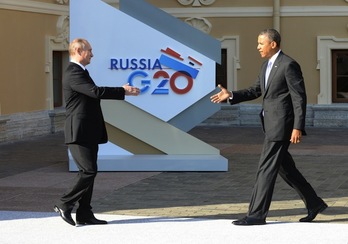 La foto más buscada ha sido la del saludo entre Putin y Obama. (Yuri KADOBNOV/AFP PHOTO)