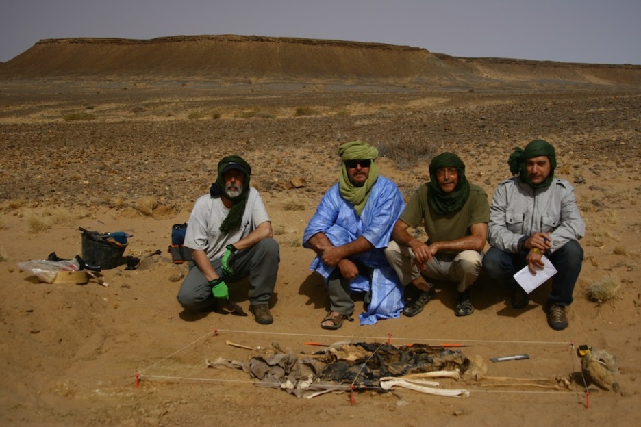 Una de las fosas excavadas por los investigadores. (ARANZADI)