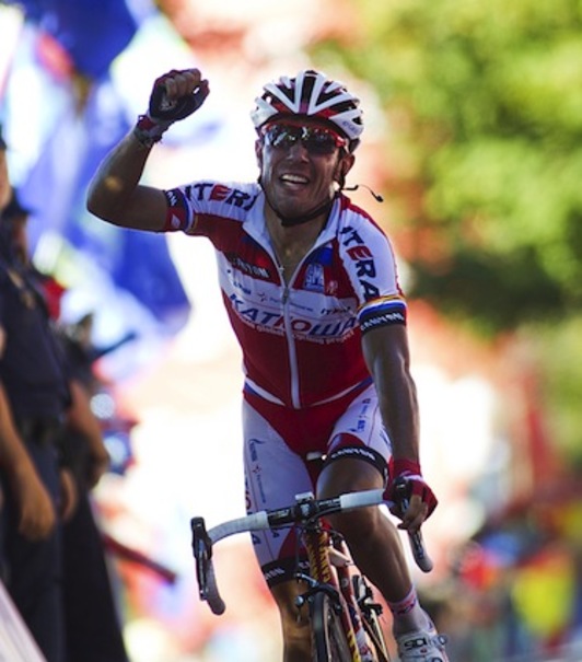 «Purito» Rodriguez, helmugara iritsi den unean. (Jaime REINA/AFP PHOTO)