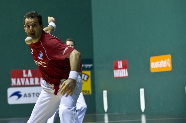 Titín III, durante el Campeonato de Parejas de 2011. (Jagoba MANTEROLA/ARGAZKI PRESS)