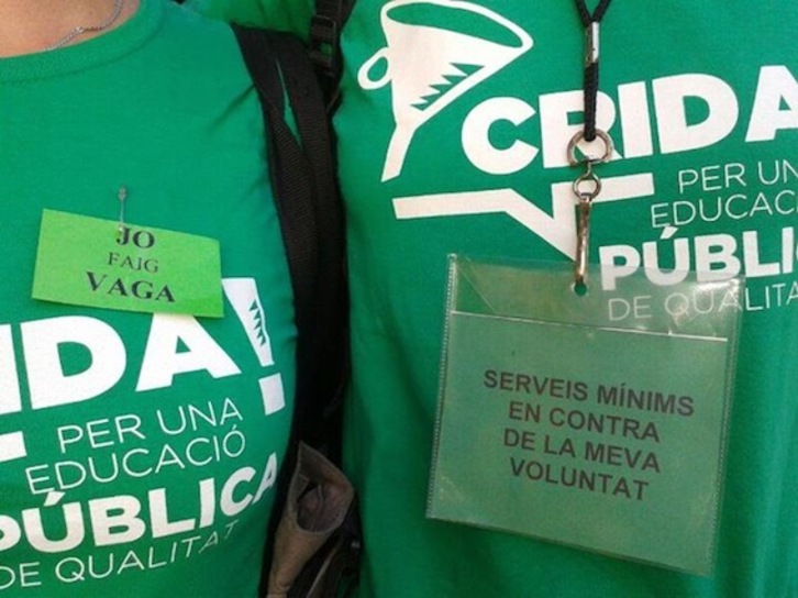 El color verde, símbolo de las reclamaciones educativas, ha inundado estos días las Illes. (Assemblea de Docents)