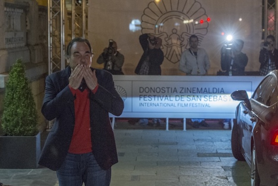 Oliver Stone zine zuzendaria. (Gorka RUBIO/ARGAZKI PRESS) Oliver Stone zine zuzendaria. (Gorka RUBIO/ARGAZKI PRESS)