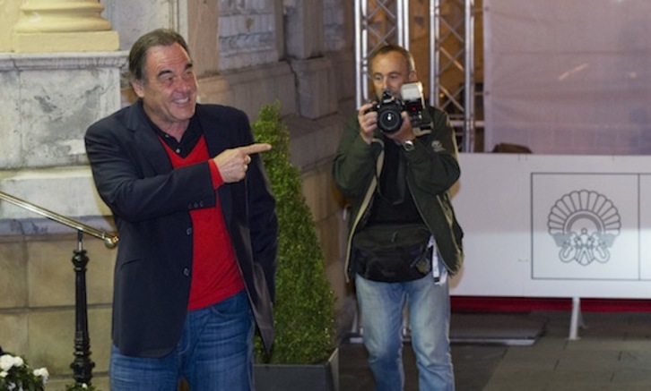 Oliver Stone zine zuzendaria Donostian dago jada. (Gorka RUBIO/ARGAZKI PRESS)