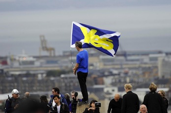 Marcha independentista en Edimburgo. (Andy BUCHANAN / AFP)