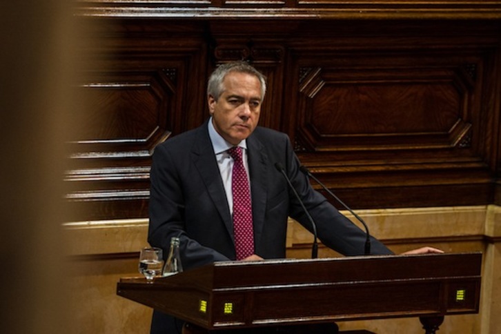El primer secretario del PSC, Pere Navarro, en una comparecencia anterior. (PARLAMENT)