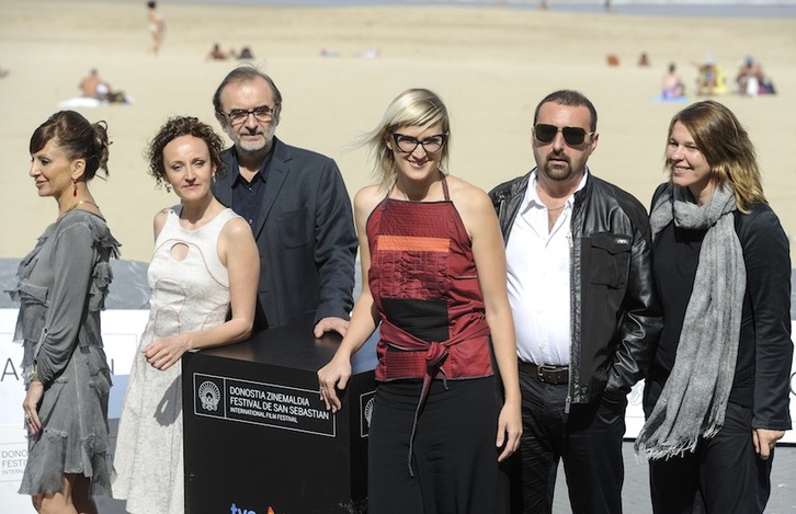 Filmeko zuzendari eta aktoreak. (Jagoba MANTEROLA/ARGAZKI PRESS