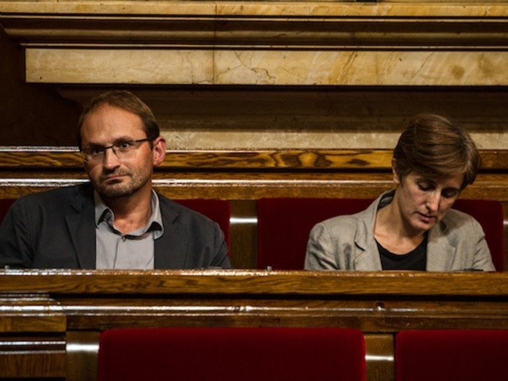 El coordinador general de ICV-EUiA, Joan Herrera, durante el debate de política general. (PARLAMENT)