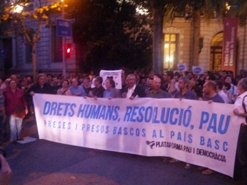 Imagen de la concentración de Barcelona. (CUP)