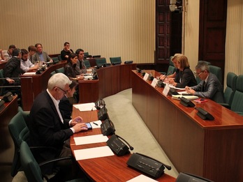 Imagen de la sesión de la comisión sobre el derecho a decidir celebrada ayer. (PARLAMENT)