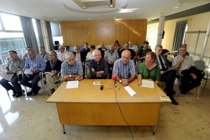 Presentación del manifiesto de apoyo a los imputados en el sumario 35/02. (Juanan RUIZ/ARGAZKI PRESS)