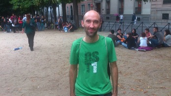 Eneko Ibarguren, aske geratu ondoren. (@albertopradilla)