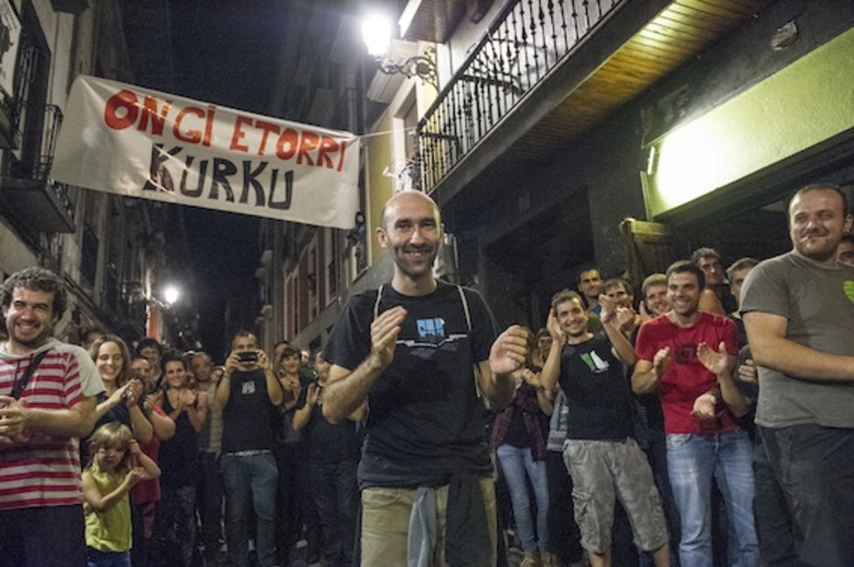 Eneko Ibarguren, Azpeitiara bueltan. (Gorka RUBIO/ARGAZKI PRESS)