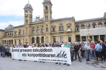 Recibimiento en Azpeitia a Eneko Ibarguren. (Gorka RUBIO/ARGAZKI PRESS)