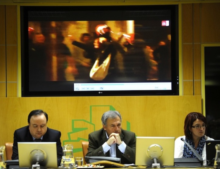 Comparecencia de Amalur Mendizabal en el Parlamento de Gasteiz. (Juanan RUIZ/ARGAZKI PRESS)