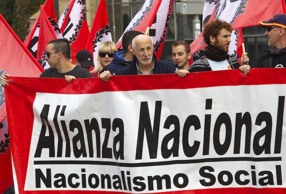 Alianza Nacional taldearen manifestazioa. (Quique GARCÍA/AFP)