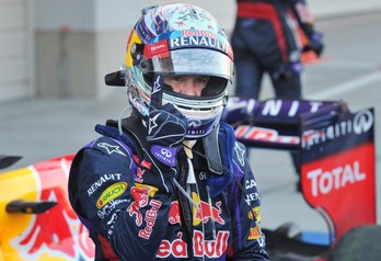 Vettel celebra la victoria. (Kazuhiro NOGI / AFP)