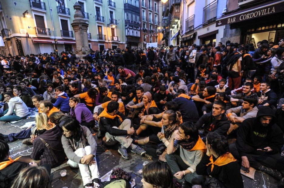 Iluntzean Nabarrerian hartutako irudia. (Jagoba MANTEROLA/ARGAZKI PRESS)