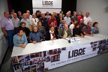 Comparecencia de encausados en el sumario 35/02 y representantes de «herriko tabernas». (Juan Carlos RUIZ/ARGAZKI PRESS)