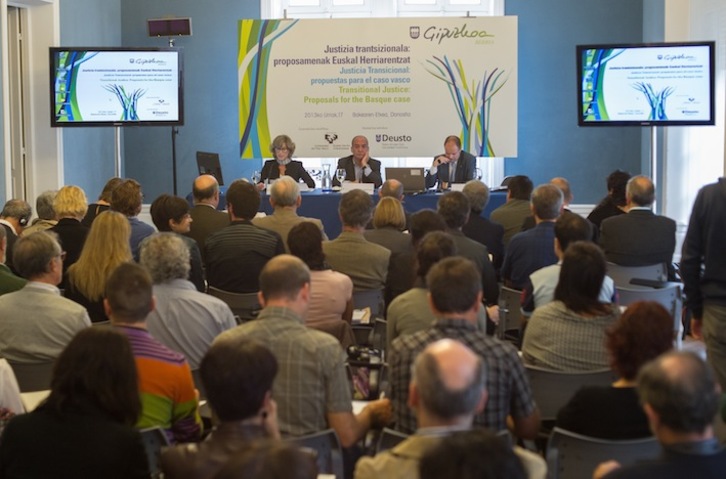Imagen de las jornadas celebradas en el Palacio de Aiete. (Andoni CANELLADA / ARGAZKI PRESS)