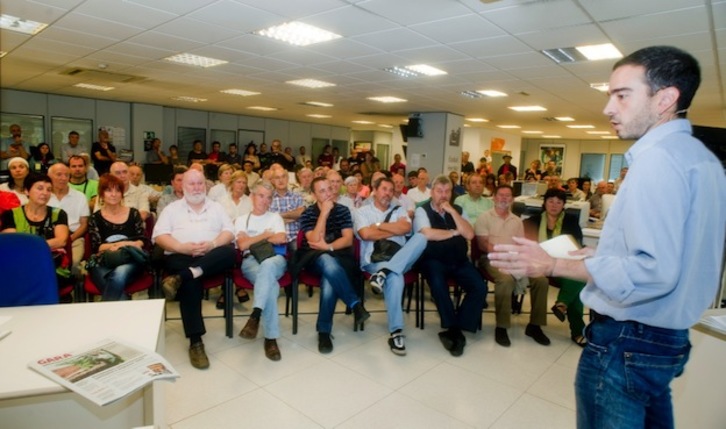 Iñaki Soto, GARAko zuzendaria, gaurko aurkezpenean. (Juan Carlos RUIZ / ARGAZKI PRESS)