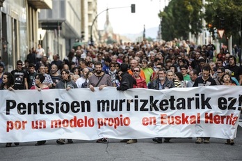 Imagen de la movilización celebrada en Iruñea. (Jagoba MANTEROLA / ARGAZKI PRESS)