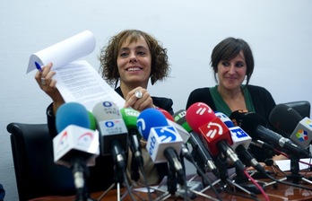 Las abogadas Amaia Izko y Ainhoa Baglietto, en Bilbo. (ARGAZKI PRESS)