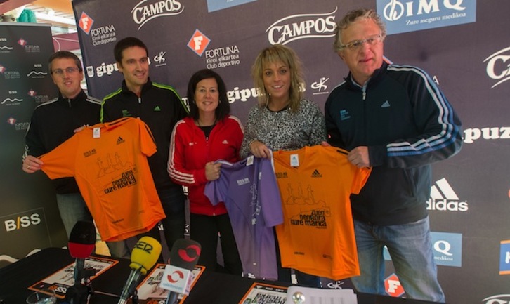 Responsables de la Behobia-Donostia, durante la presentación técnica de la prueba. (Andoni CANELLADA / ARGAZKI PRESS)