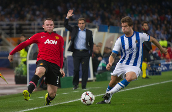 Golik ez Anoetan Reala eta Manchesterren arteko norgehiagokan. (Andoni CANELLADA/ARGAZKI PRESS)