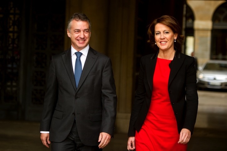 Encuentro entre Iñigo Urkullu y Yolanda Barcina en Iruñea. (Iñigo URIZ/ARGAZKI PRESS)