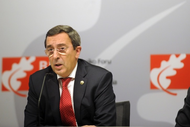 José Luis Bilbao, durante su comparecencia respecto a la situación de Edesa. (Marisol RAMÍREZ / ARGAZKI PRESS)