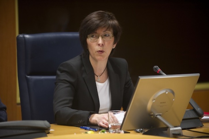 La consejera de Seguridad del Gobierno de Lakua, Estefanía Beltrán de Heredia. (Raul BOGAJO/ARGAZKI PRESS)