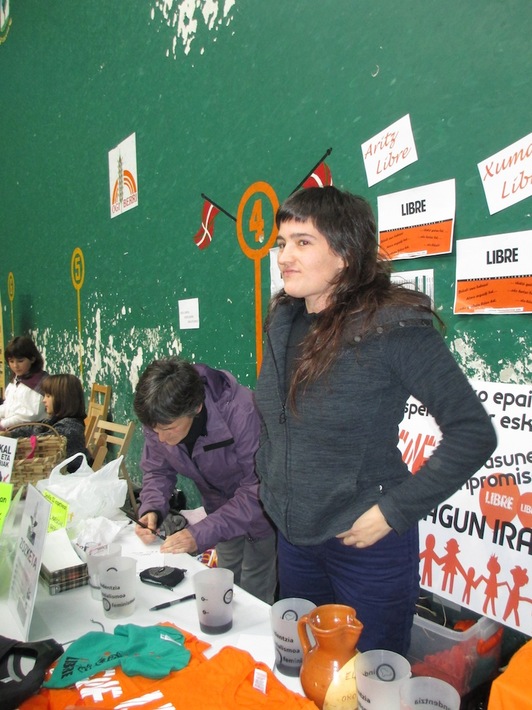 Irati Mujika, igandean Amezketan egindako azokan. 