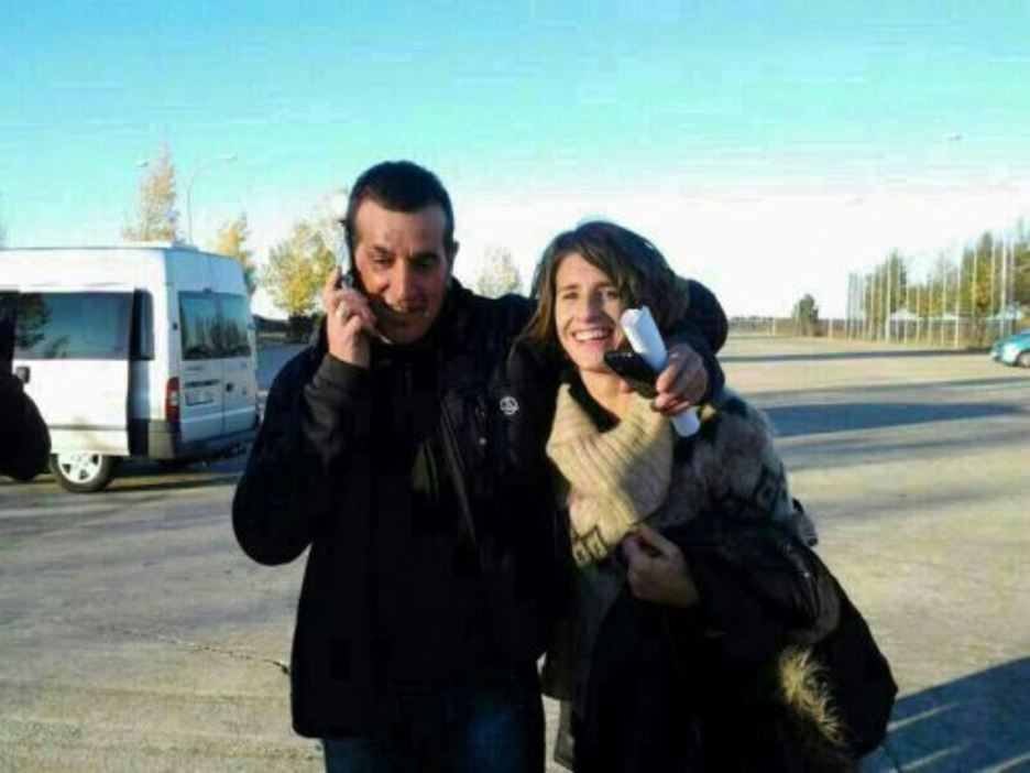 El usurbildarra Ramón Uribe, tras salir de la prisión salmantina de Topas. (NAIZ.INFO)