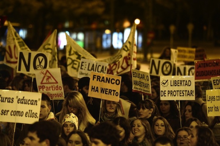 Manifestación en Madrid contra la reforma educativa. (Javier SORIANO/AFP PHOTO)