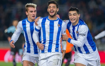 Velaren eguna izan da gaur, dudarik gabe. 4 gol legezko egin ditu, eta bosgarren bat anulatu diote. (Andoni CANELLADA / ARGAZKI PRESS)