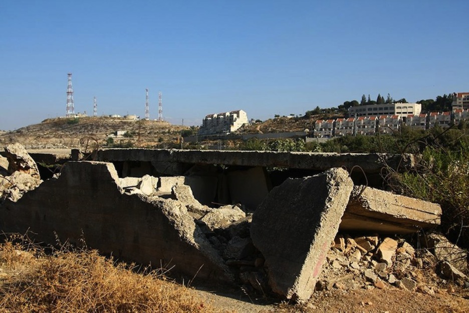 Qiryat Arbaren inguruan zegoen etxebizitza baten hondakinak.