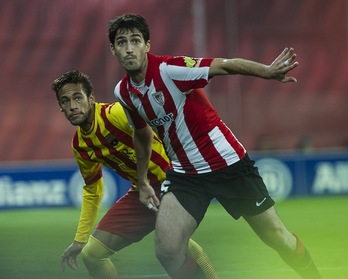 Andoni Iraola, pasa den astean Bartzelonaren aurka jokatutako norgehiagokan. (Luis JAUREGIALTZO/ARGAZKI PRESS)