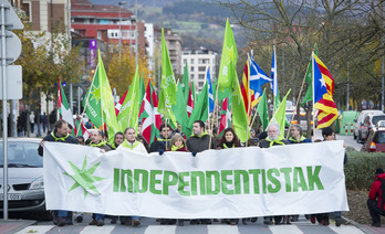 Independentistak Sarearen manifestazioa, Durangon. (Gorka RUBIO/ARGAZKI PRESS)